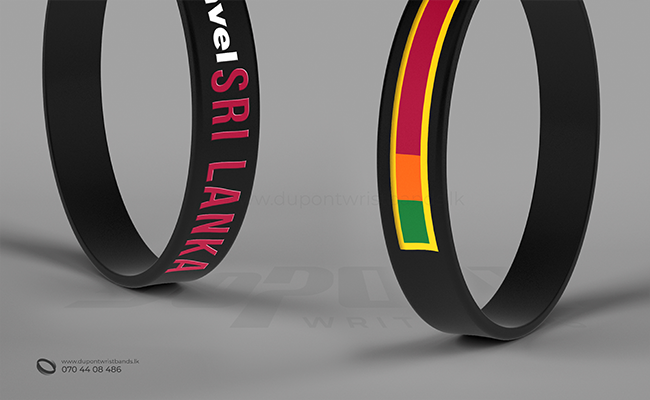 sri lanka debossed silicone hand band design